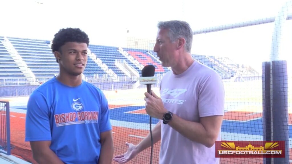 usc four star cornerback signee fabian ross at bishop gorman high school