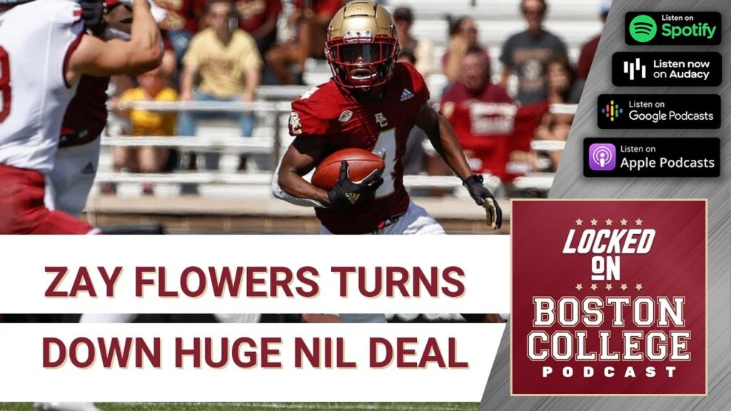 zay flowers resists allure of transfer portal nil deals becomes posterboy for bc