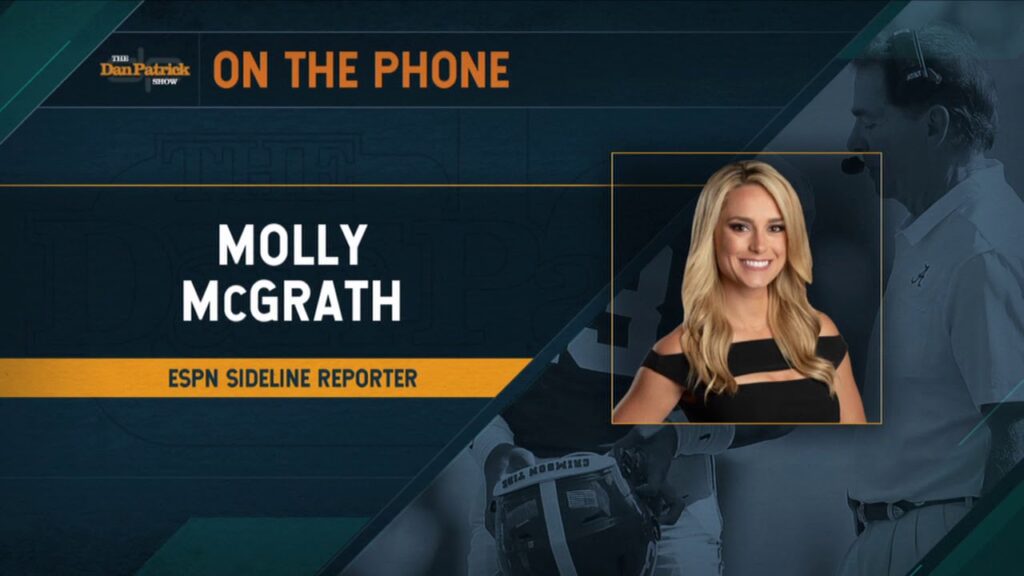 espns molly mcgrath on her halftime saban interview following tuas injury the dan patrick show