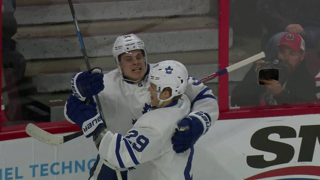 hear joe bowen call auston matthews historic night