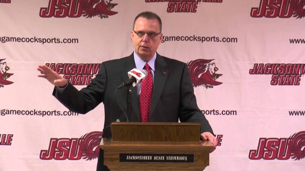 jacksonville state introduces ray harper as mens basketball head coach 4 7 16