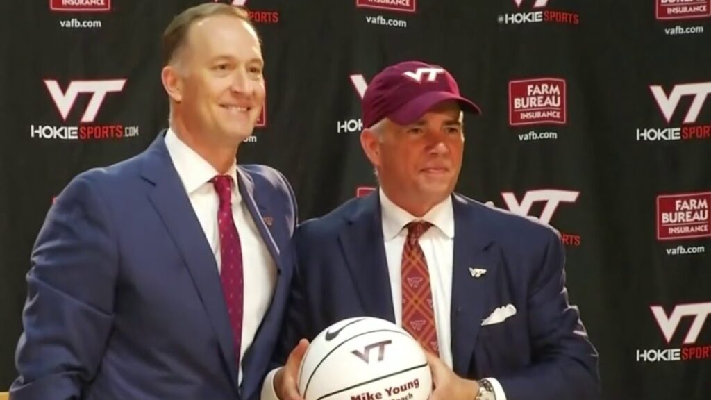 mike young introduced as new virginia tech basketball coach