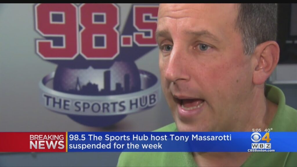 tony massarotti suspended by 98 5 the sports hub for racially insensitive comment