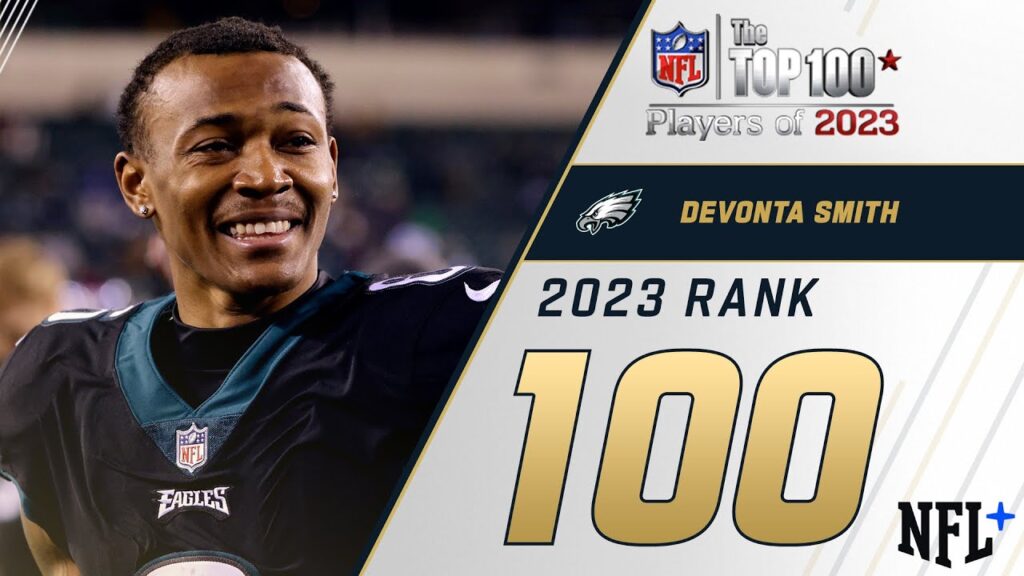 100 devonta smith wr eagles top 100 players of 2023