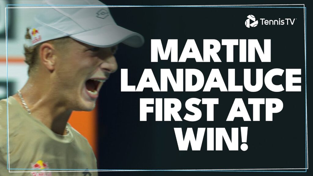 18 year old martin landaluce wins first ever atp match miami 2024 highlights