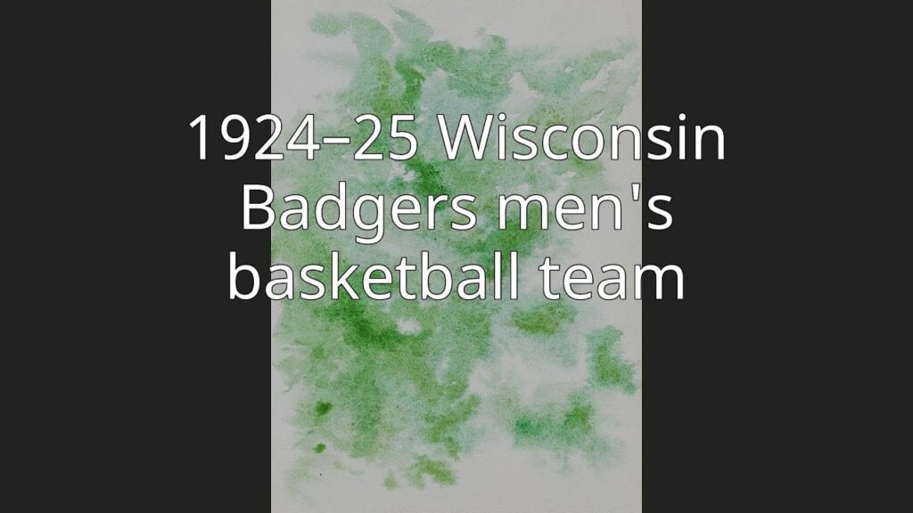 1924 25 wisconsin badgers mens basketball team