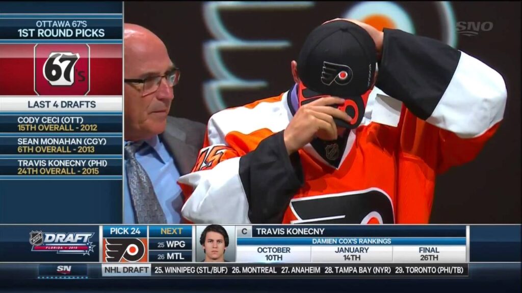 2015 nhl draft 24 overall pick travis konecny philadelphia flyers