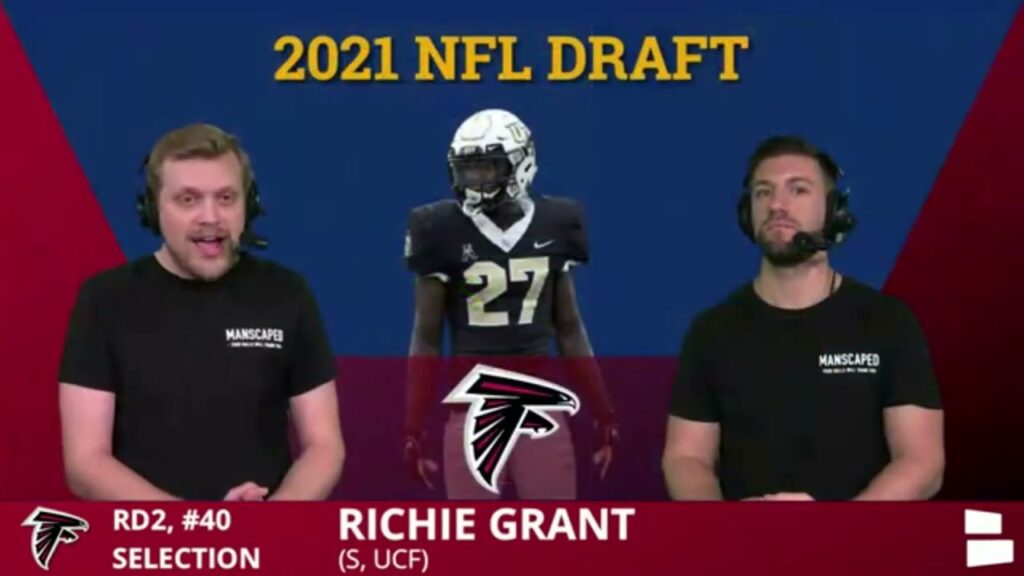 2021 nfl draft atlanta falcons select safety richie grant from ucf with pick 40 in 2nd round