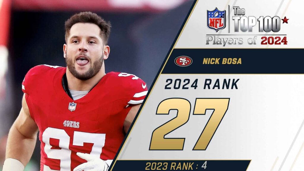 27 nick bosa de 49ers top 100 players of 2024