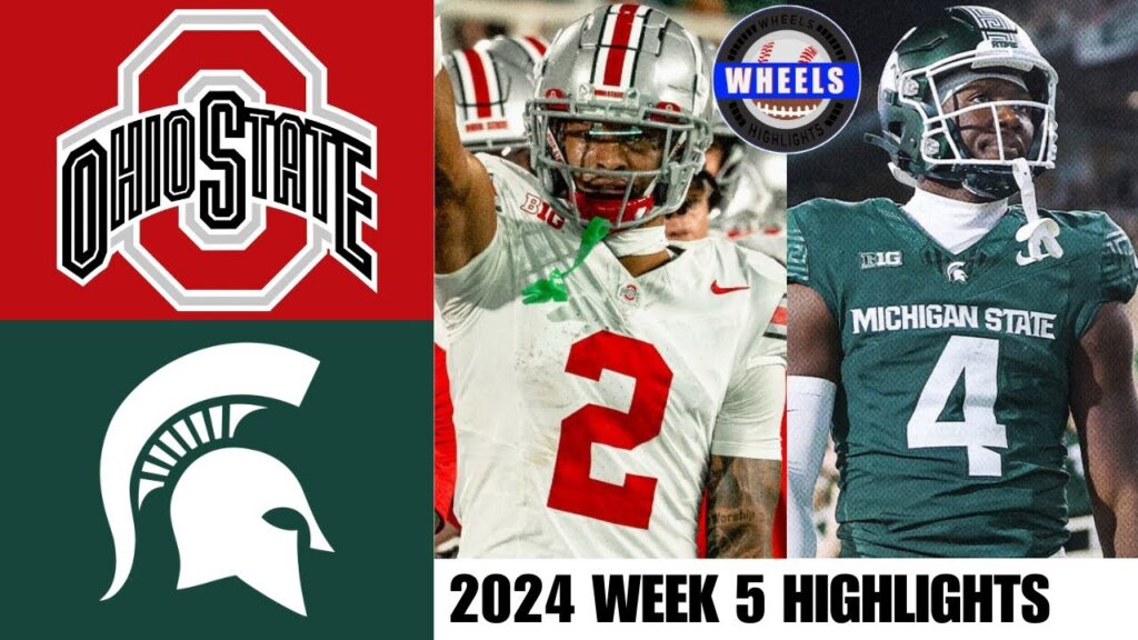 3 ohio state vs michigan state full game highlights 2024 college football highlights