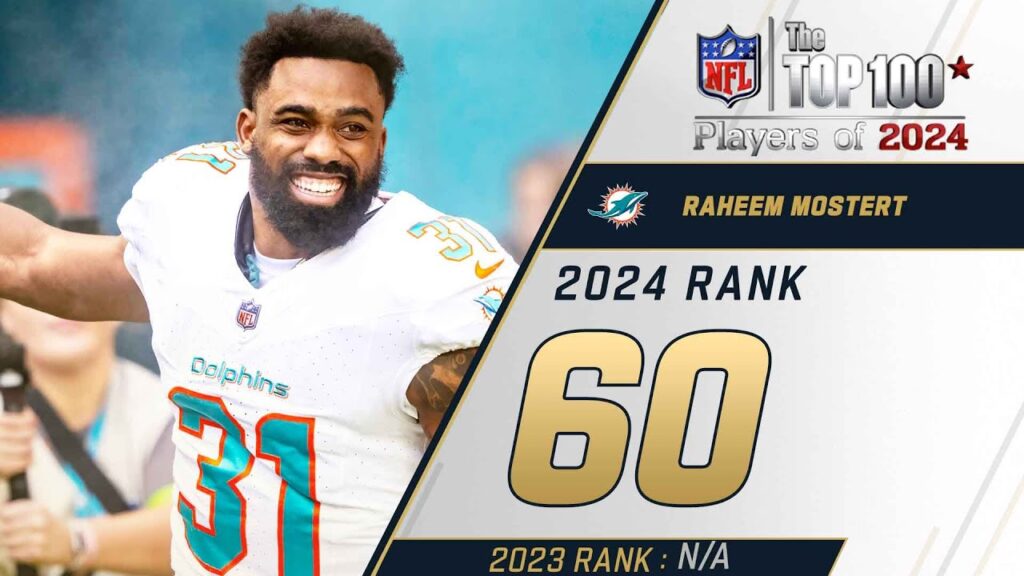 60 raheem mostert rb dolphins top 100 players of 2024