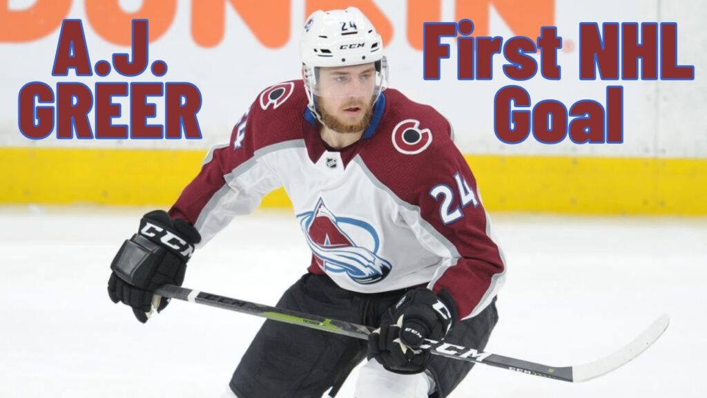 a j greer 24 colorado avalanche first nhl goal feb 20 2019