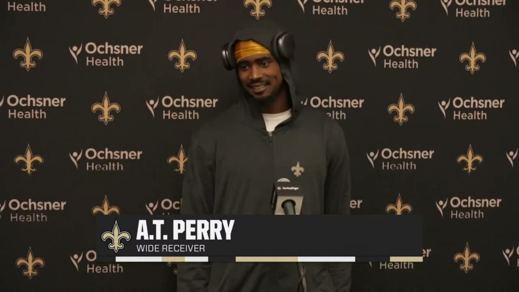 a t perry talks deep catch saints cardinals postgame 2024 nfl preseason week 1