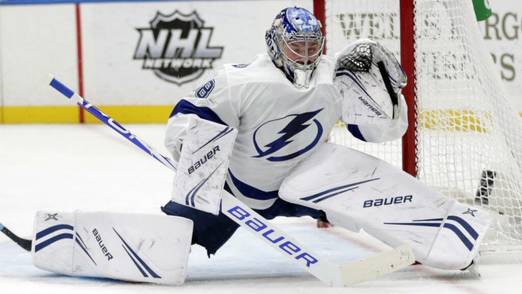 a video on andrei vasilevskiy vezina and cup winner