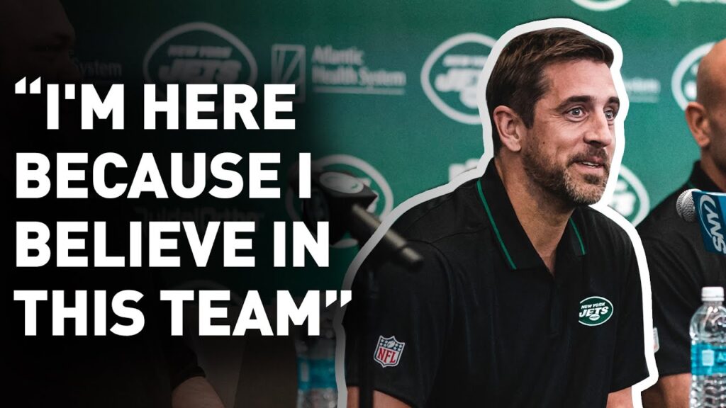 aaron rodgers introductory press conference new york jets