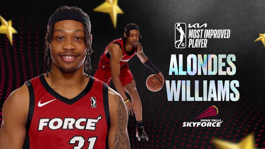 alondes williams named 2023 24 kia nba g league most improved player