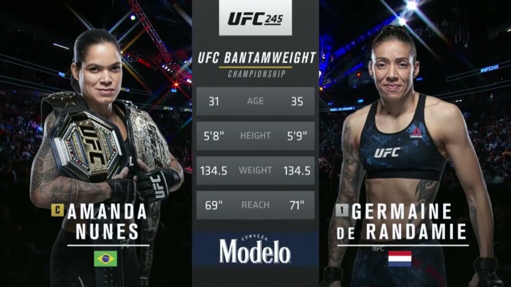 amanda nunes vs germaine de randamie ufc 245 full fight champions