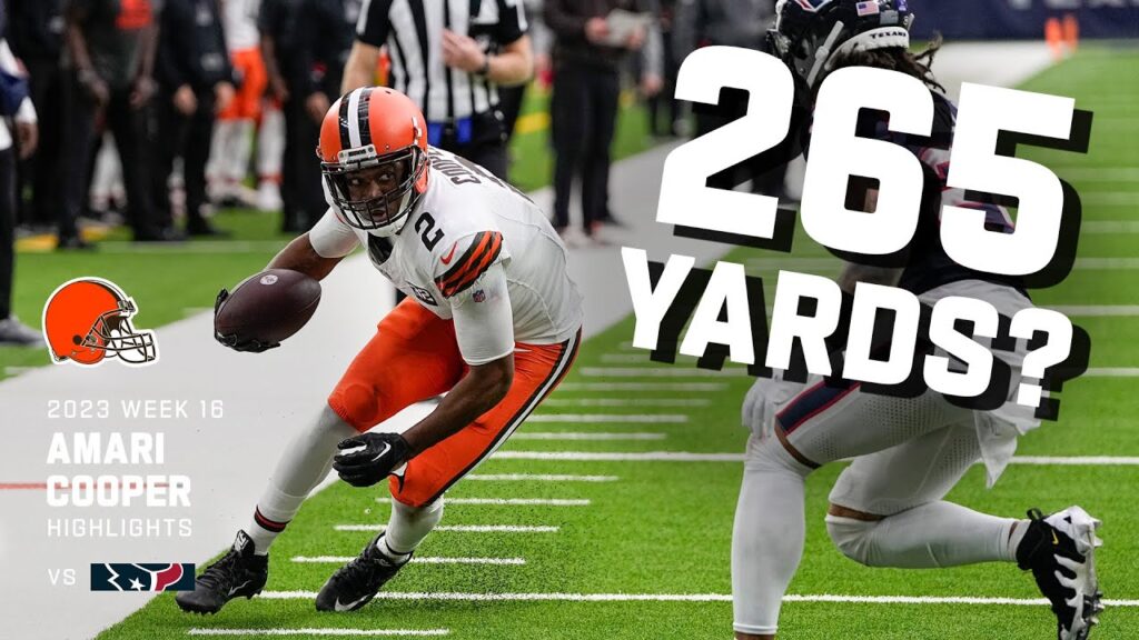 amari cooper breaks browns single game receiving yards record