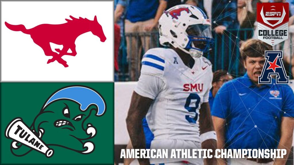 american athletic championship smu mustangs vs tulane green wave full game highlights