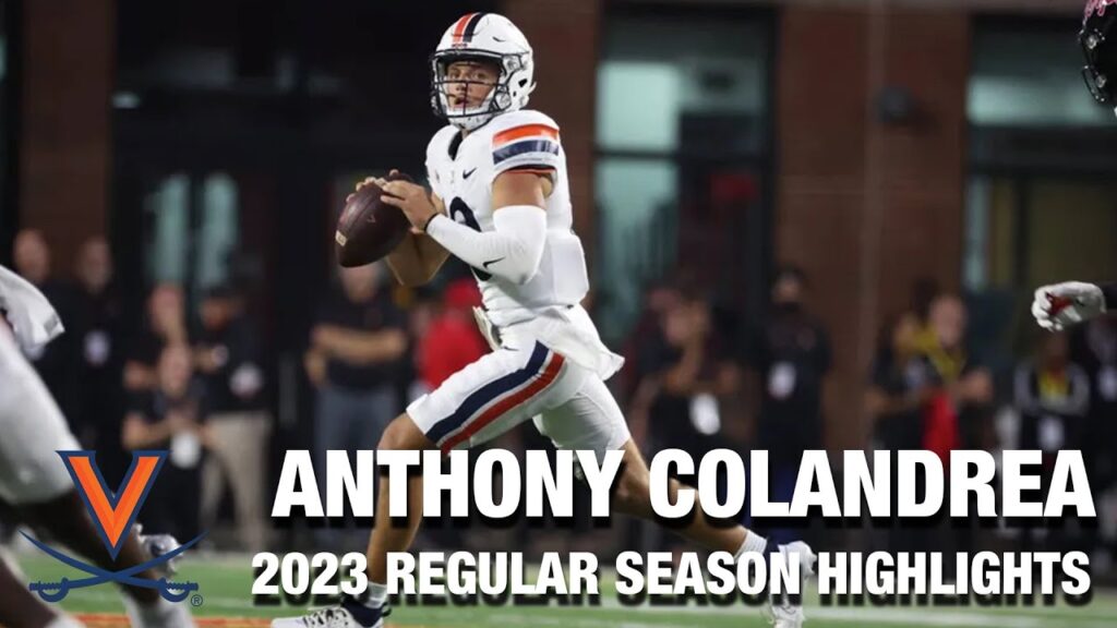 anthony colandrea 2023 regular season highlights virginia qb