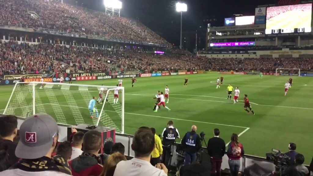 atl utd first goal ever yamil asad goal in slo mo history is made atl utd fc vs ny red bulls