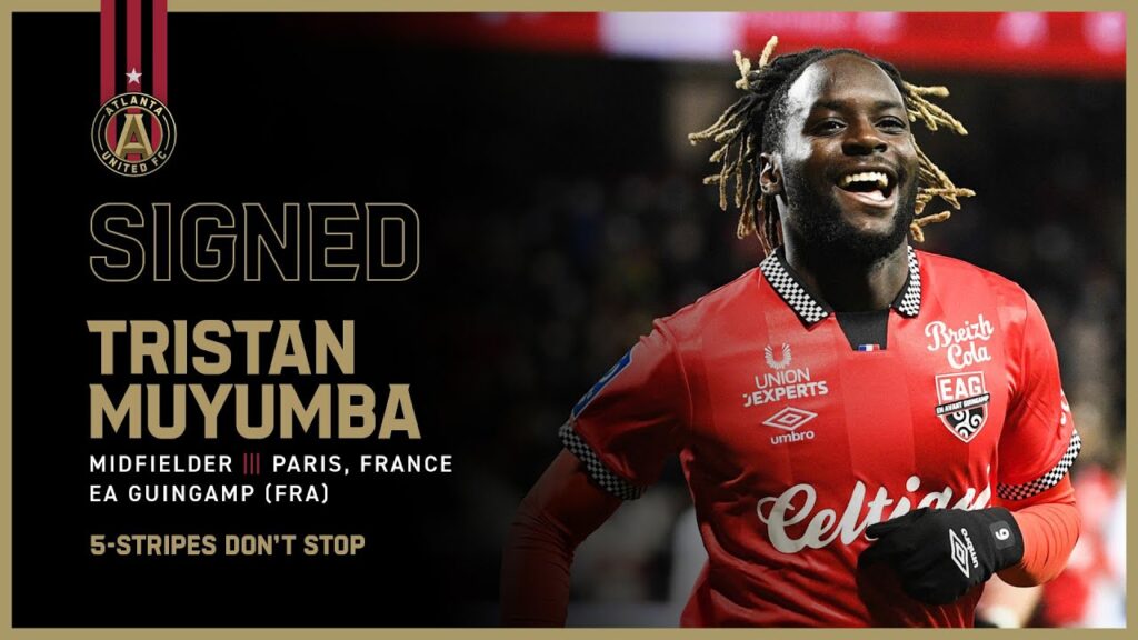 atlanta united signs french midfielder tristan muyumba from ea guingamp