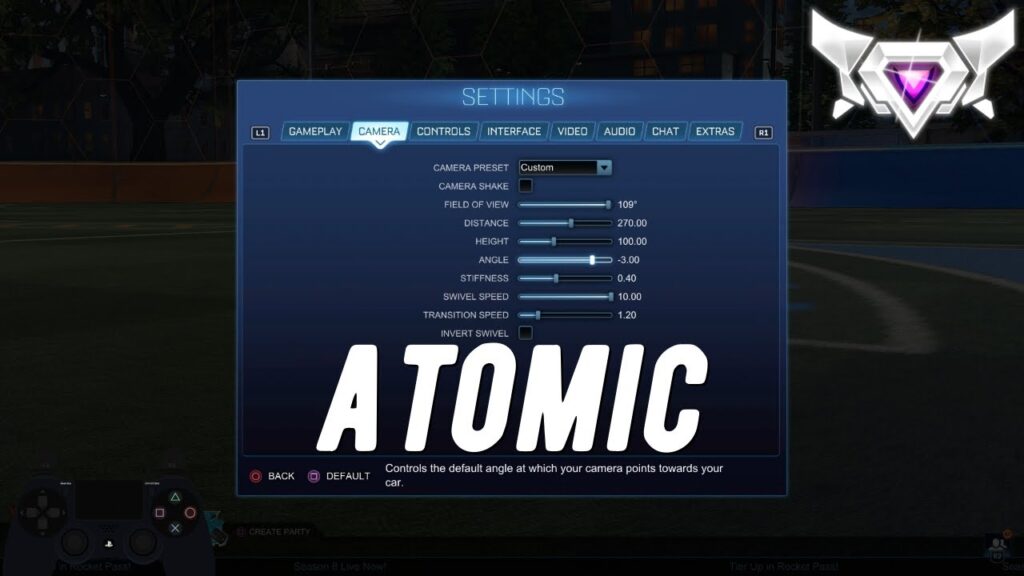 atomic settings rocket league