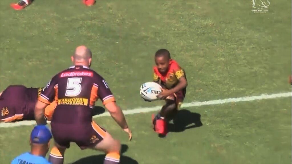 baby png kumuls vs brisbane broncos legends hilarious rugby league