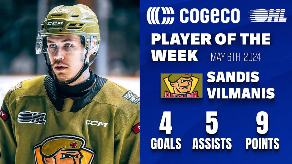 battalions sandis vilmanis named cogeco ohl player of the week