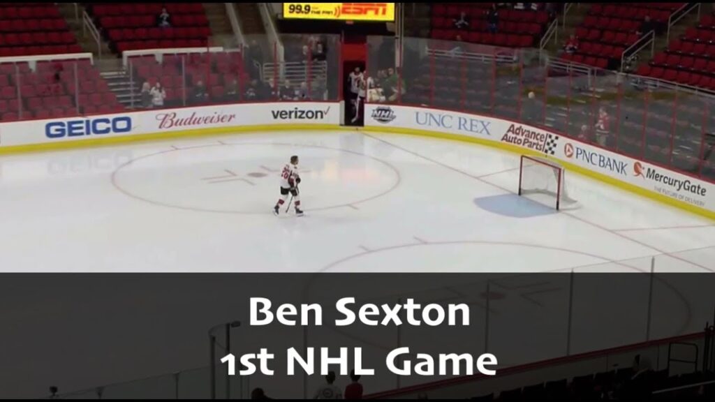 ben sexton 1st nhl game highlights interview