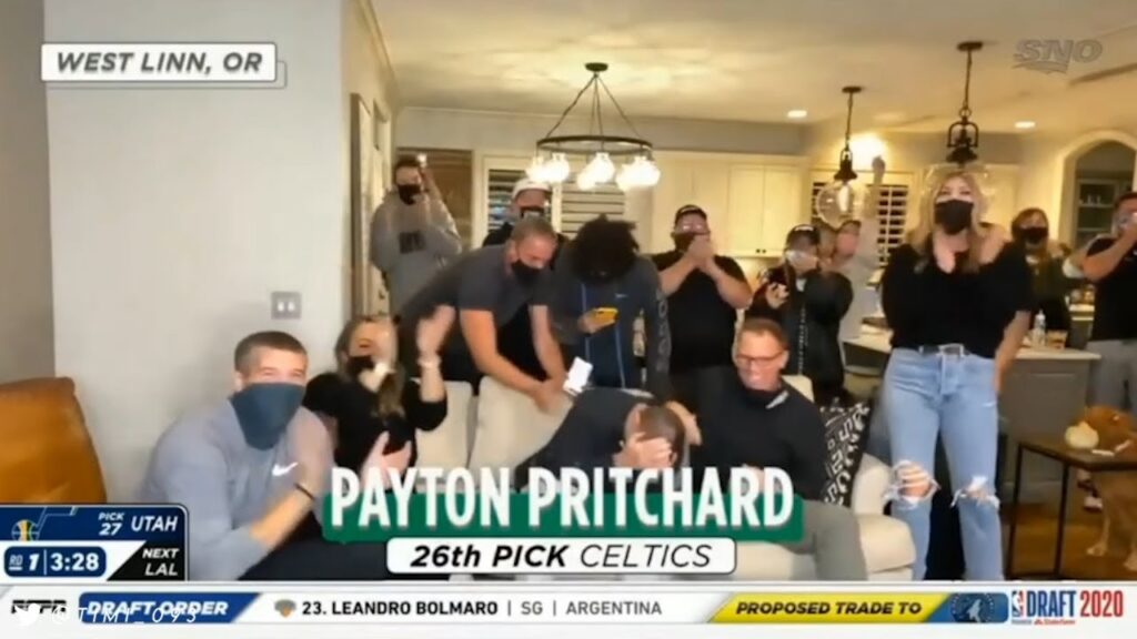 boston celtics select payton pritchard with the 26th pick in 2020 nba draft