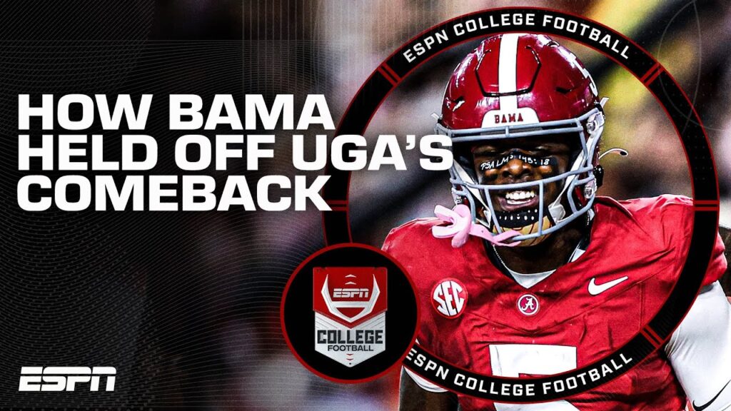 breaking down how alabama held off georgias comeback attempt espn college football