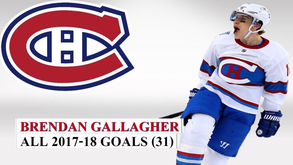 brendan gallagher 11 all 31 goals of the 2017 18 nhl season