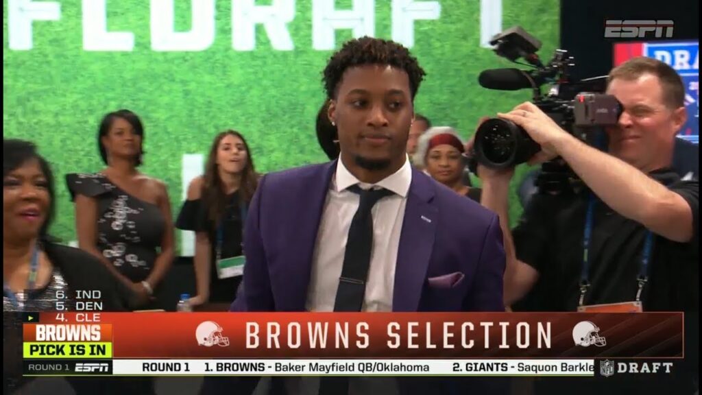 browns select cb denzel ward with 4th overall pick 2018 nfl draft apr 26 2018