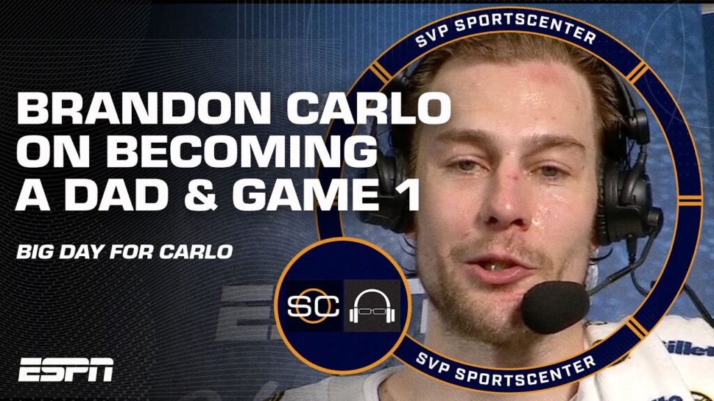 bruins brandon carlo reacts to game 1 win after becoming a father in the same day f09f918f sc with svp