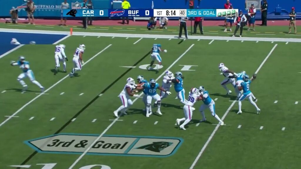 bryce young throws touchdown to jordan matthews on opening drive vs bills carolina panthers