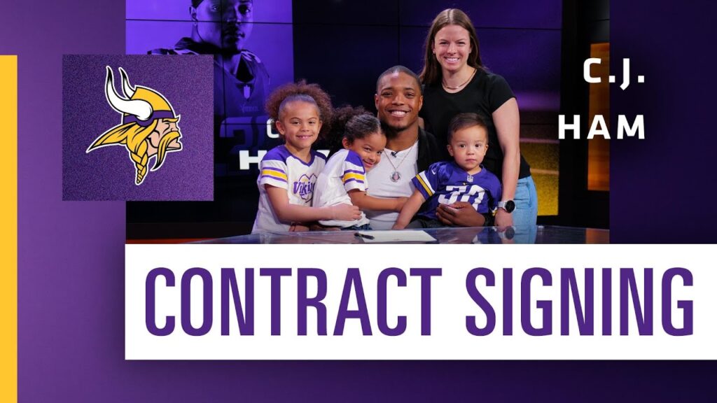 c j ham signs contract extension with the minnesota vikings