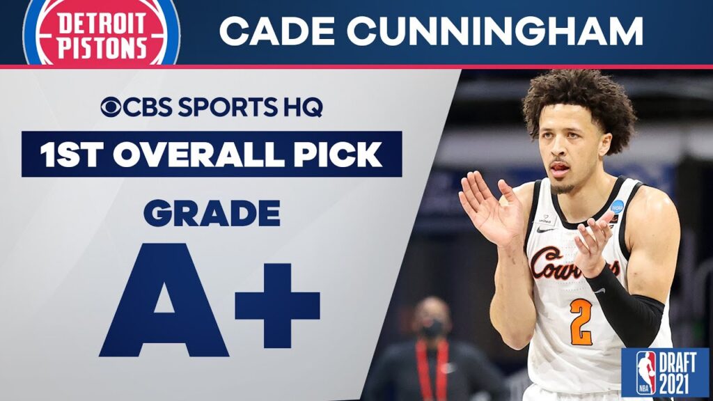 cade cunningham selected no 1 overall by the detroit pistons 2021 nba draft cbs sports hq