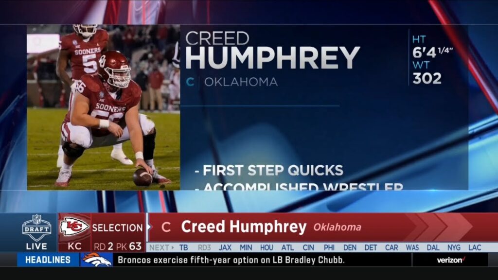 chiefs select creed humphrey