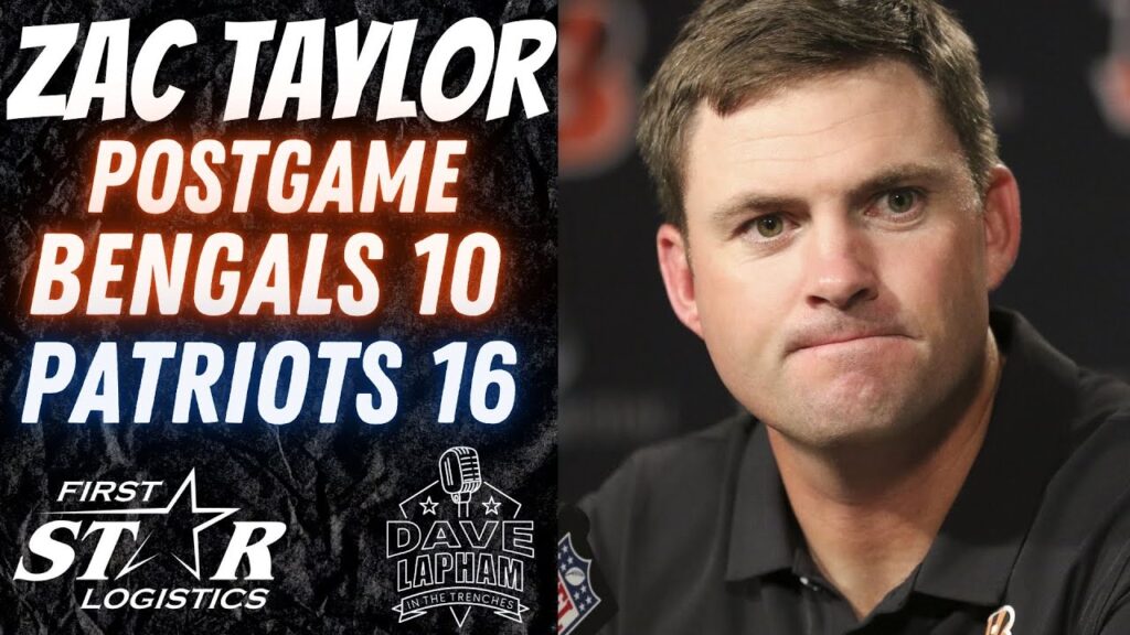 cincinnati bengals head coach zac taylor postgame after bengals lose to the patriots 16 10