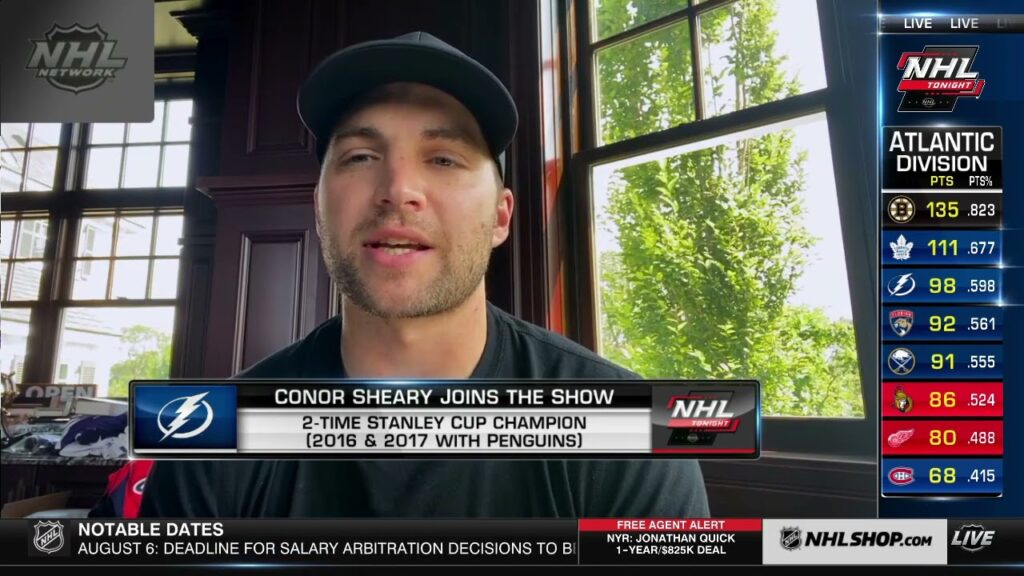 conor sheary joins nhl tonight to talk deal with lightning