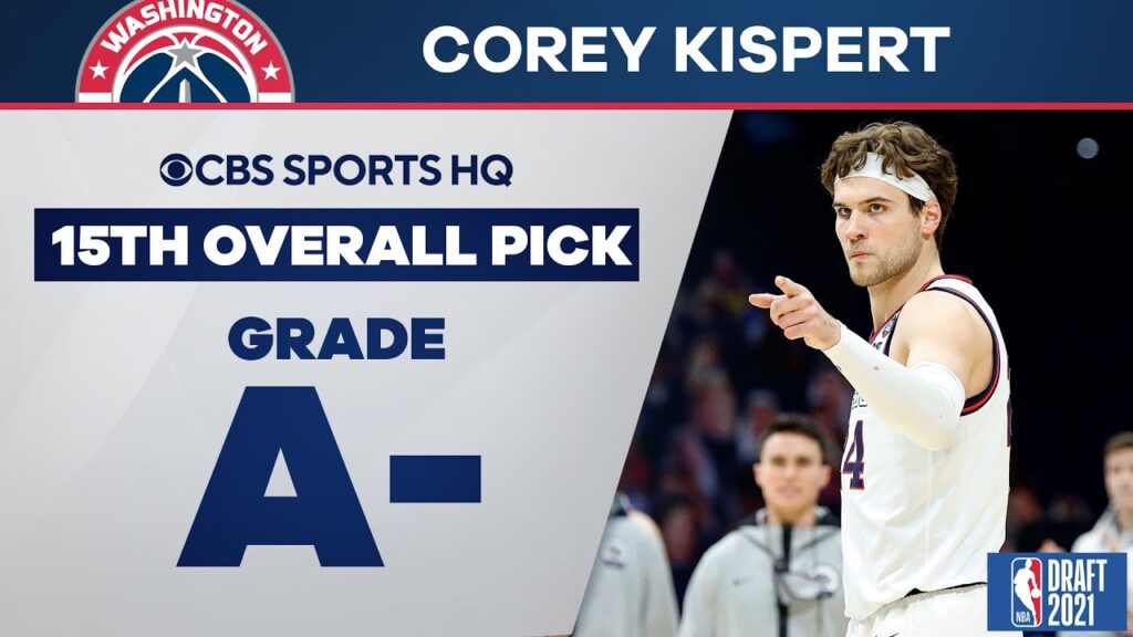 corey kispert selected no 15 overall by the washington wizards 2021 nba draft cbs sports hq