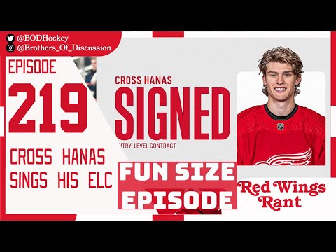 cross hanas signs his entry level contract with detroit red wings