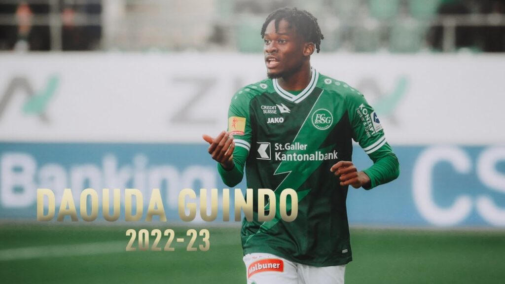 daouda guindo highlights passes skills 2022 23 fc st gallen