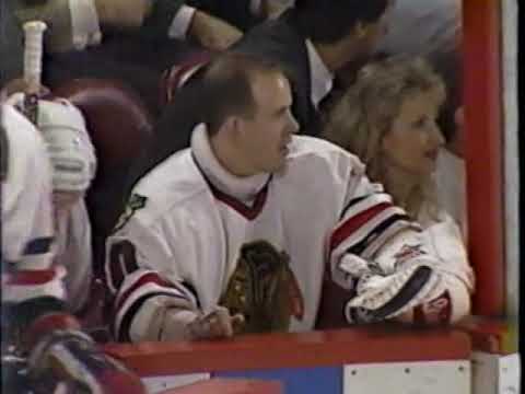 darren pang goaltender chicago blackhawks 1984 1989