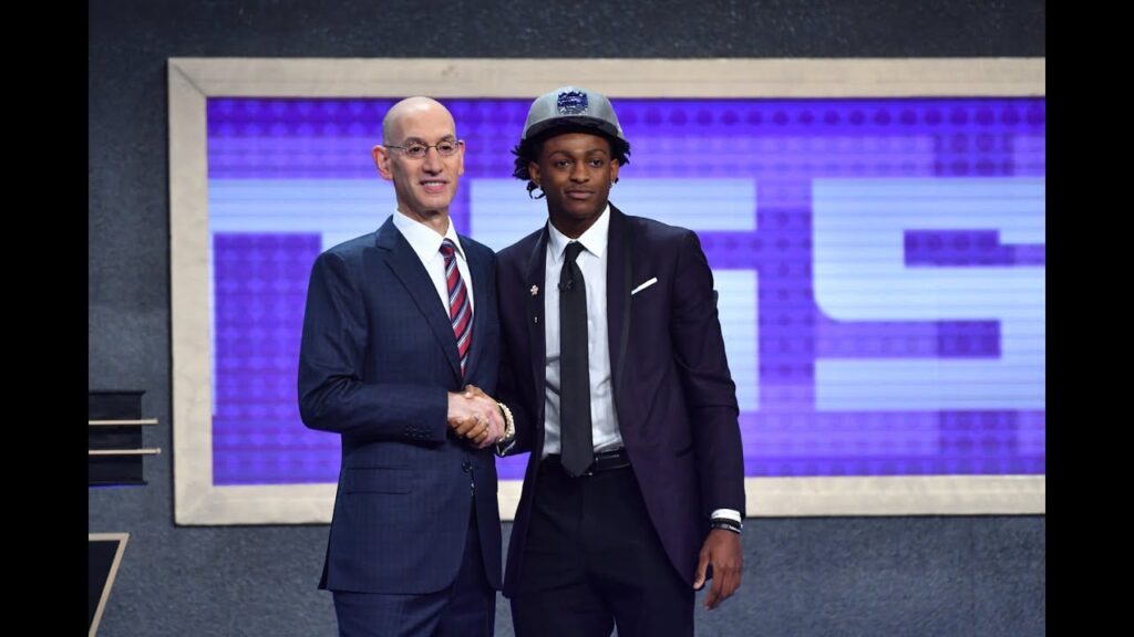 deaaron fox drafted 5th overall by sacramento kings in 2017 nba draft