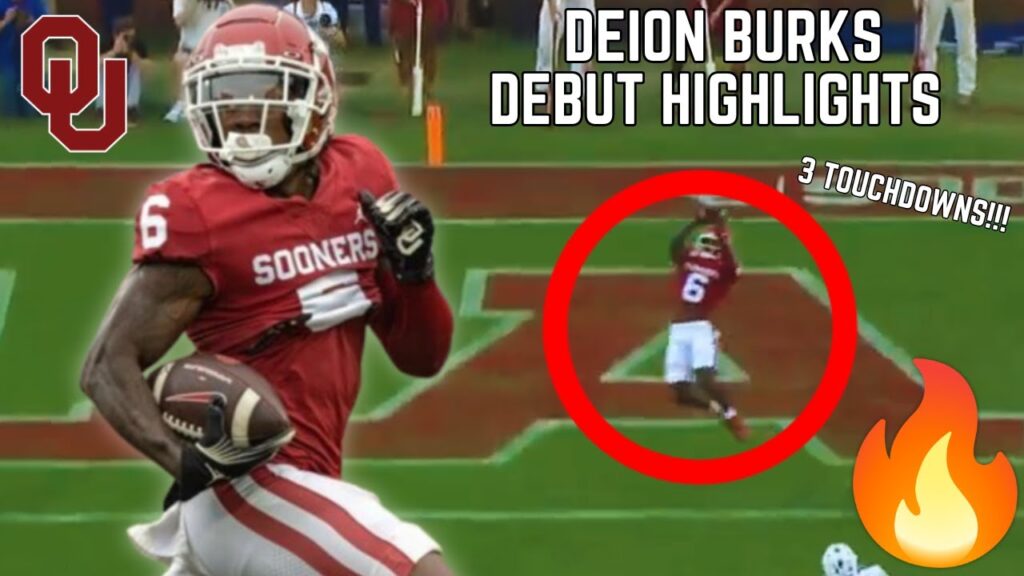 deion burks scores 3 touchdowns in oklahoma debut f09f94a5 2024 college football