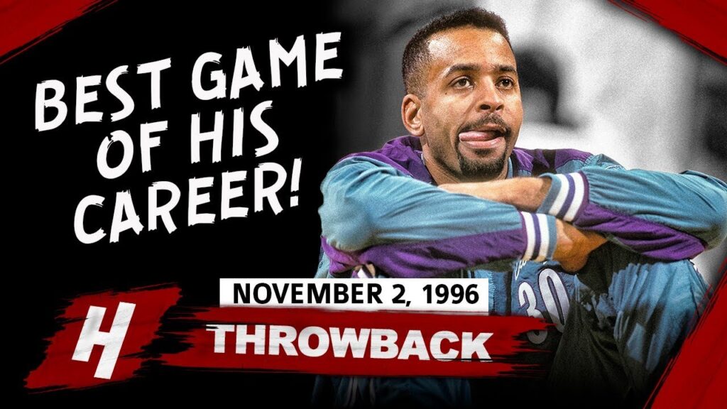 dell curry stephs father full career high highlights vs raptors 1996 11 02 38 pts 6 threes