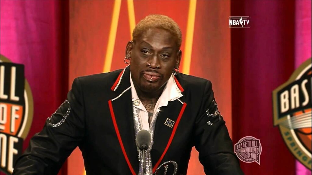 dennis rodmans basketball hall of fame enshrinement speech