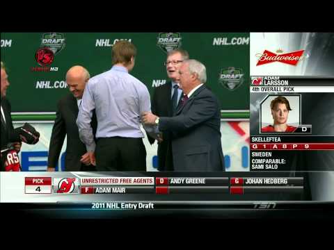 devils draft adam larsson 4 overall